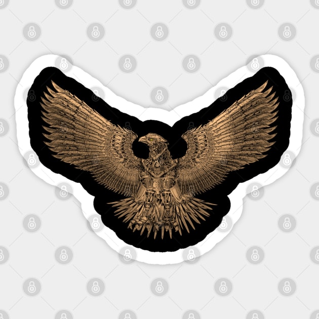 Ancient Rome Steampunk Roman Eagle Aquila Legion Standard Sticker by Styr Designs